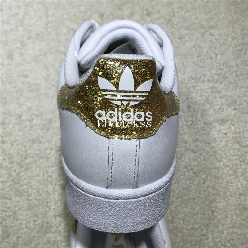 Adidas Superstar White Golden Strips S76924